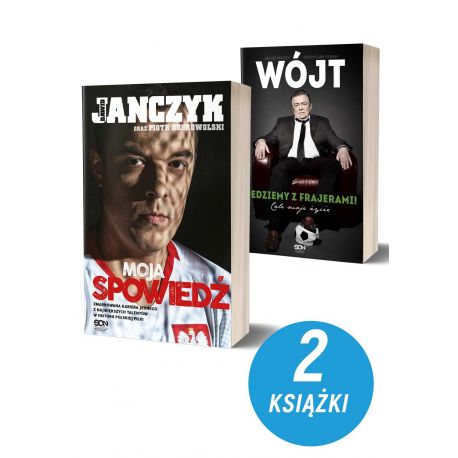Okładki książek sportowych Dawid Janczyk Spowiedź i Wójt. Jedziemy z frajerami
