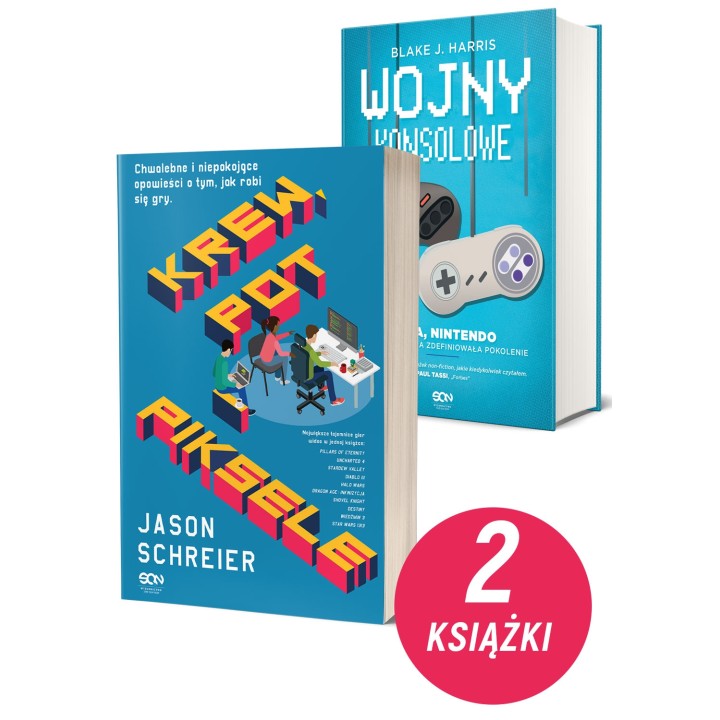 Okładka pakietu książek Krew, pot i piksele + Wojny konsolowe w księgarni labotiga.pl