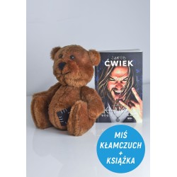 Zdjęcie zestawu książka Kłamca 2. Bóg marnotrawny oraz pluszowy Miś Kłamczuch