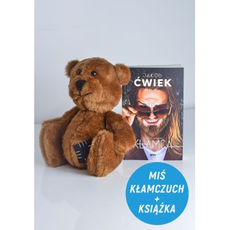 Zdjęcie zestawu książka Kłamca 2,5. Machinomachia oraz pluszowy Miś Kłamczuch
