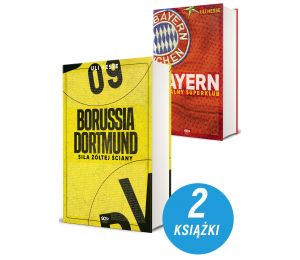 Zdjęcie pakietu książek sportowych Borussia Dortmund i Bayern. Globalny superklub