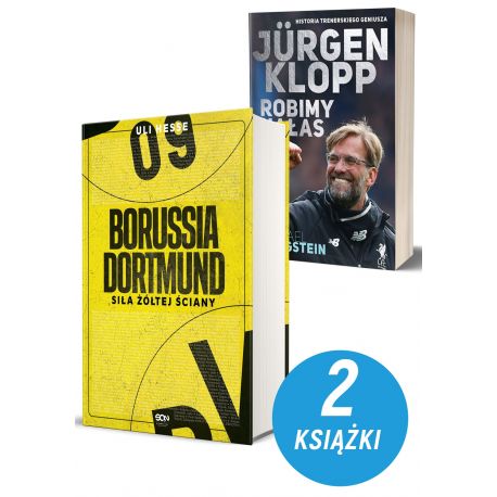 Zdjęcie pakietu książek sportowych Borussia Dortmund i Jurgen Klopp