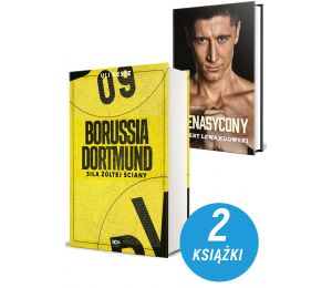 Zdjęcie pakietu książek sportowych Borussia Dortmund i Nienasycony. Robert Lewandowski
