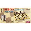 Szachy szkolne drewniane 34x33cm