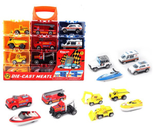 Pojazdy metalowe 12szt