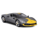 Ferrari 296 GTB Assetto Grey/Yellow 1:18 BBURAGO