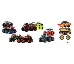 Hot Wheels Monster Trucks 6-kołowa ciężarówka mix