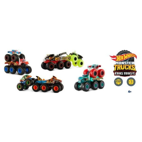 Hot Wheels Monster Trucks 6-kołowa ciężarówka mix