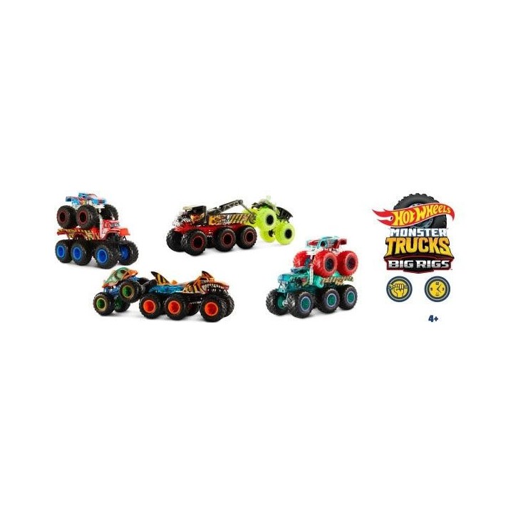 Hot Wheels Monster Trucks 6-kołowa ciężarówka mix
