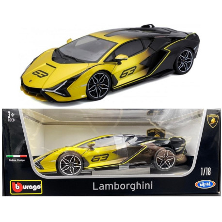Lamborghini Sian FKP 37 yellow fade 1:18 BBURAGO