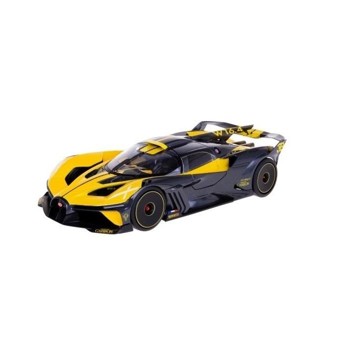 Bugatti Bolide metallic black- yellow 1:18 BBURAGO