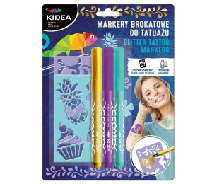 Markery do tatuażu 3szt z szablonami KIDEA