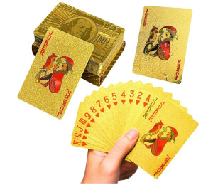 Karty eleganckie banknot dolar złote talia