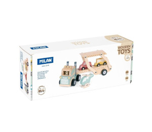 Zabawka drewniana Koła w drodze 4 pojazdy MILAN