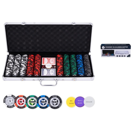 Zestaw do pokera 500 Prestige nieskie nominały