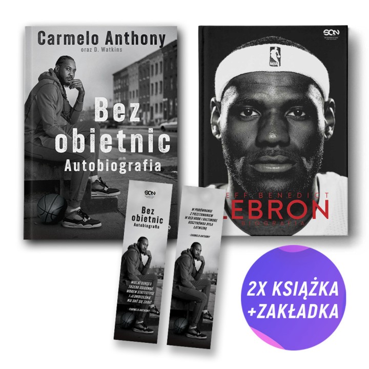 Carmelo Anthony + LeBron James (2x książka + zakładka gratis)