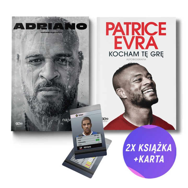  Adriano. Mój największy strach. Autobiografia + Patrice Evra (2x książka + karta gratis)