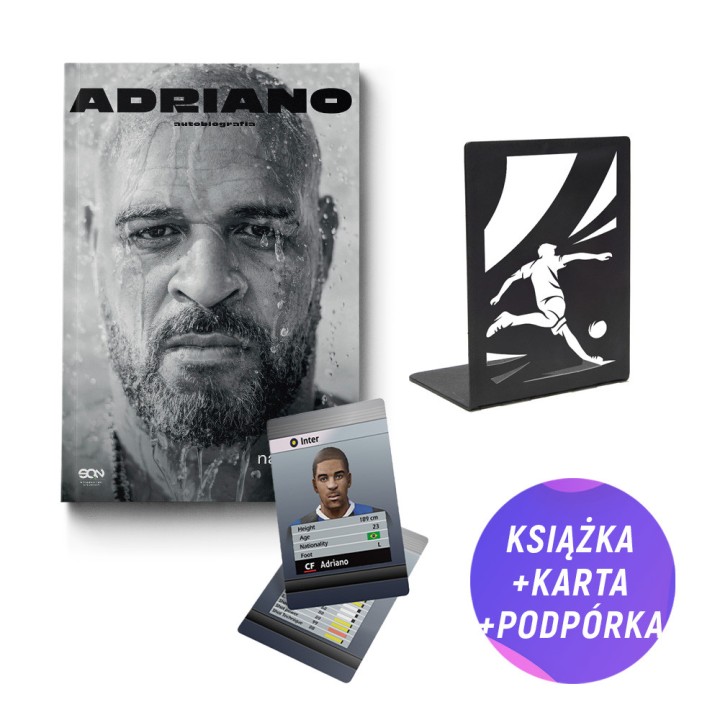 Adriano. Mój największy strach. Autobiografia (książka + podpórka piłkarska + karta gratis)