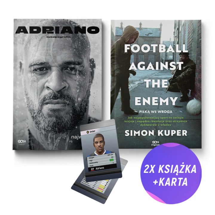 (Wysyłka ok. 11.04.) Adriano. Mój największy strach. Autobiografia + Football Against The Enemy (2x książka + karta gratis)