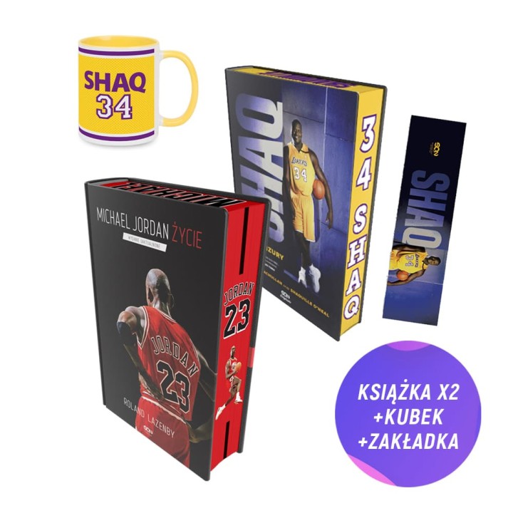 SQN Originals: Michael Jordan. Życie + Shaq. Bez cenzury (barwione brzegi) (2x książka + kubek + zakładka)