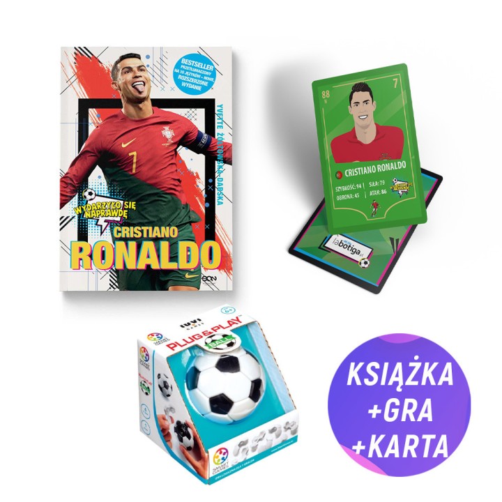 Pakiet: Cristiano Ronaldo. Chłopiec, który wiedział, czego chce (książka + gra logiczna Piłka + karta gratis)