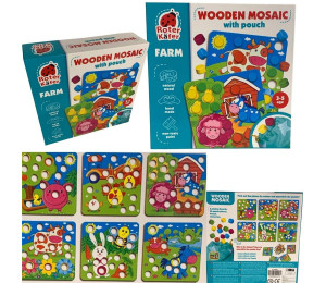 Gra edukacyjna Drewniana mozaika - farma