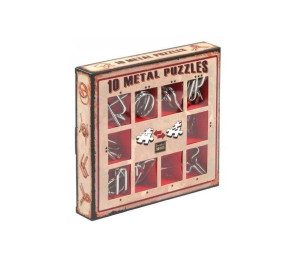 Łamigłowki metalowe 10 szt Zestaw czerwony G3