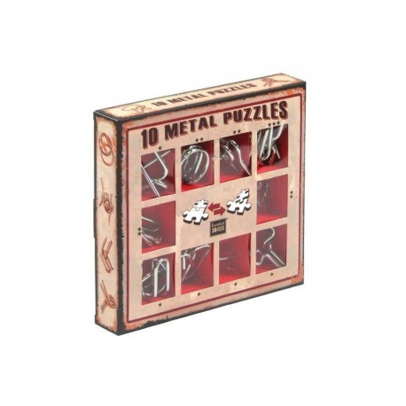 Łamigłowki metalowe 10 szt Zestaw czerwony G3