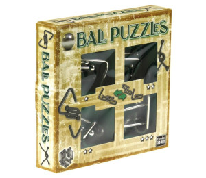 Łamigłówki metalowe 4szt Ball Puzzles zielony G3