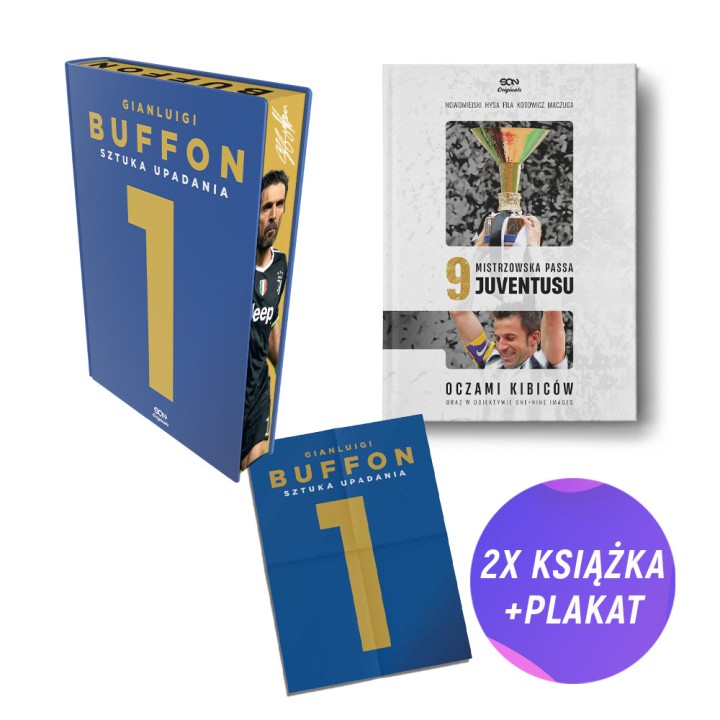 Gianluigi Buffon (barwione brzegi) + 9. Mistrzowska passa Juventusu (2x książka + plakat gratis)