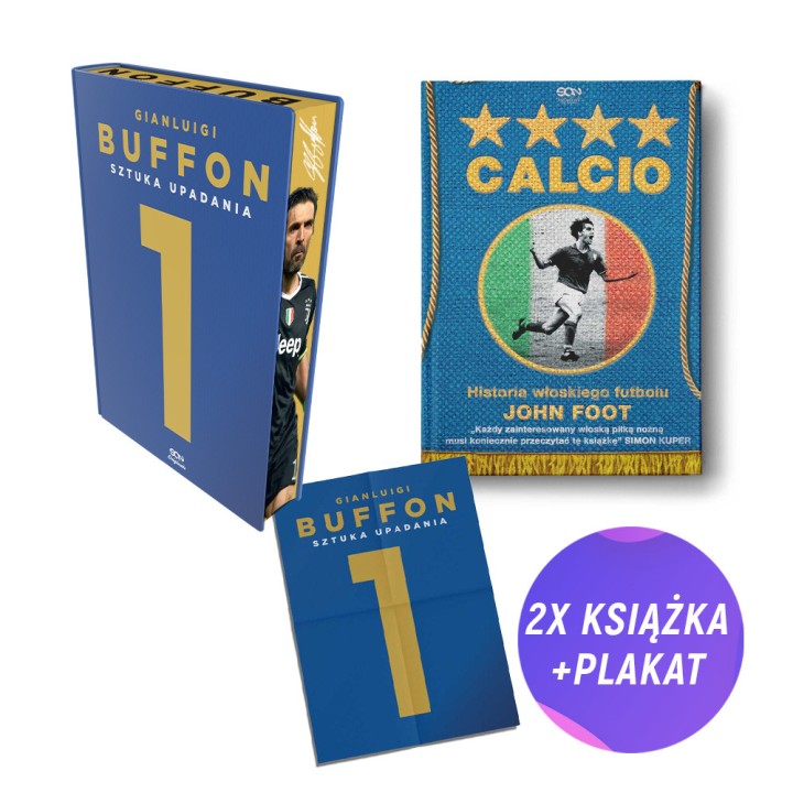 Gianluigi Buffon (barwione brzegi) + Calcio (2x książka + plakat gratis)