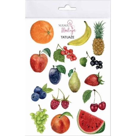 Tatuaże zmywalne Owoce