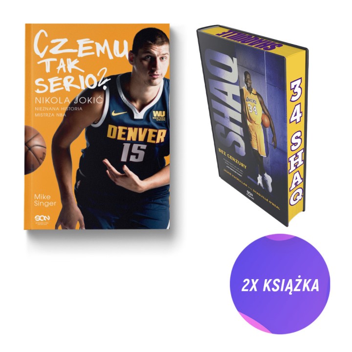  Czemu tak serio? Nikola Jokić. Nieznana historia mistrza NBA + Shaq - barwione brzegi (2x książka)