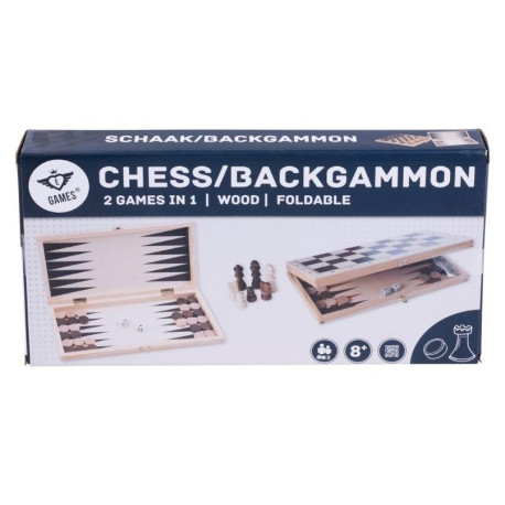 Szachy Backgammon drewniane