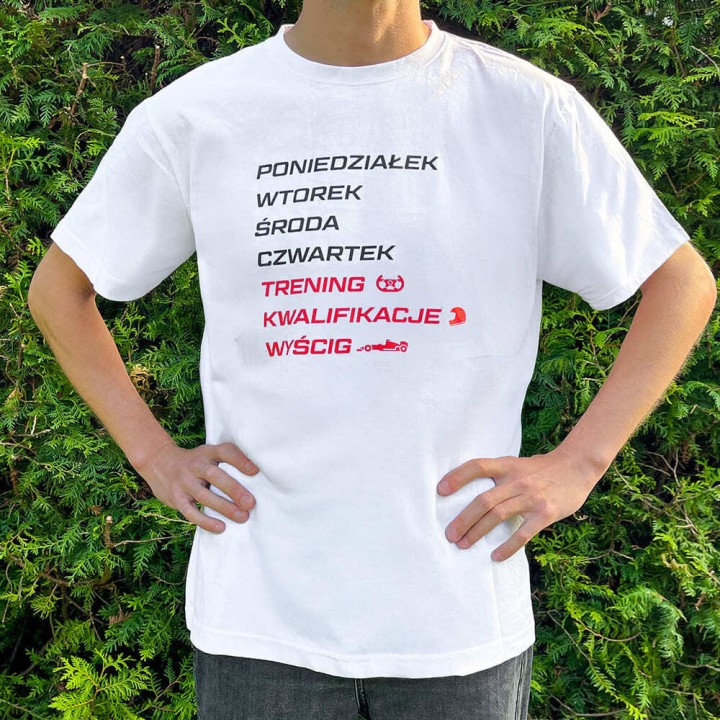 Koszulka bawełniana tydzień fana F1
