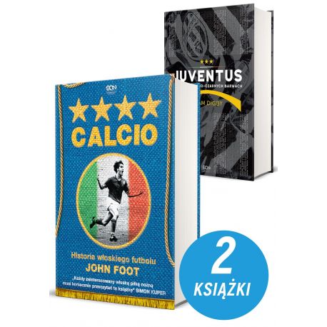 Zdjęcie pakietu Calcio. Historia włoskiego futbolu + Juventus. Historia w biało-czarnych barwach w księgarni sportowej Labotiga