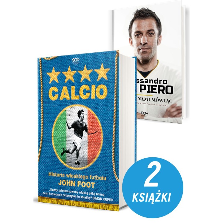 Zdjęcie pakietu Calcio. Historia włoskiego futbolu + Juventus. Historia w biało-czarnych barwach w księgarni Labotiga