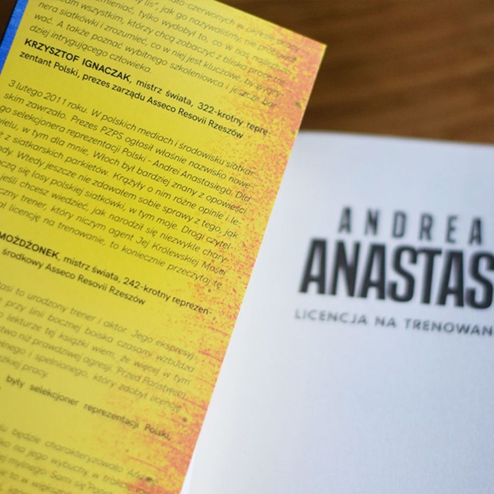 Okładka książki Andrea Anastasi. Licencja na trenowanie