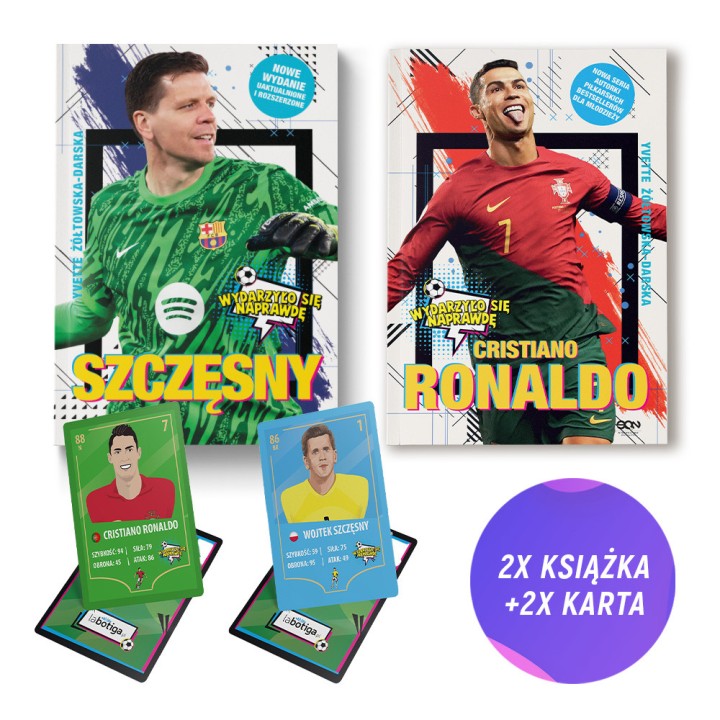 Pakiet: Lewy. Chłopak, który zachwycił świat + Cristiano Ronaldo (2x książka + 2x karta gratis)