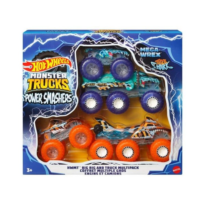 Hot Wheels Monster Trucks Wielopak z pojazd (4szt)