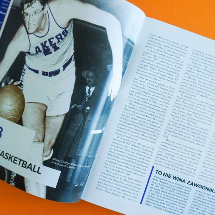 Okładka książki 75 lat NBA. Ilustrowana historia najlepszej koszykarskiej ligi świata w księgarni Labotiga