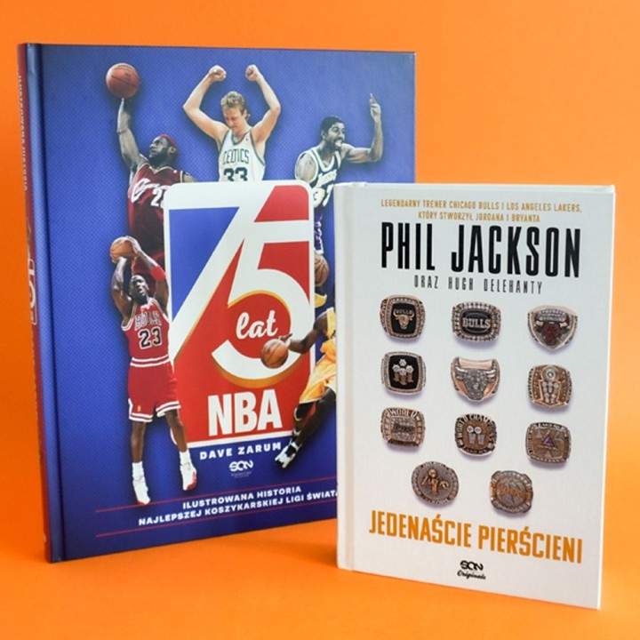 Okładka książki 75 lat NBA. Ilustrowana historia najlepszej koszykarskiej ligi świata w księgarni Labotiga