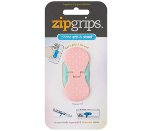 ZipGrip uchwyt na palce do telefonu Białe kropki