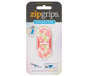 ZipGrip uchwyt na palce do telefonu Różowe kwiaty