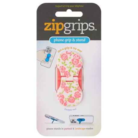 ZipGrip uchwyt na palce do telefonu Różowe kwiaty