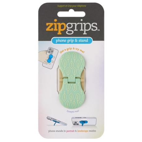 ZipGrip uchwyt na palce do telefonu Zielone liści
