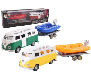 Samochód Van z przyczepą kempingową metal no.1 mix