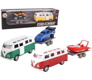 Samochód Van z przyczepą metal mix