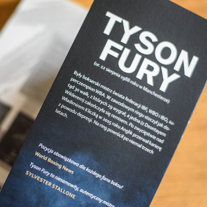 Okładka książki Tyson Fury. Bez maski w księgarni sportowej Labotiga