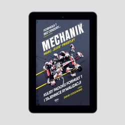 Okladka ksiazki sporotowej o motoryzacji Mechanik Kulisy padoku F1 i tajemnice McLarena	